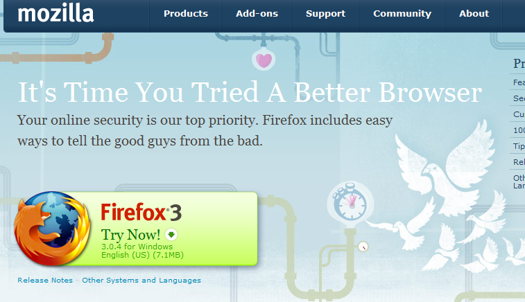Firefox Try Now Call To Action Test
