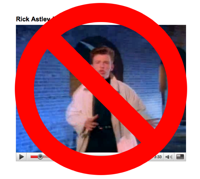 End of Rick Rolling
