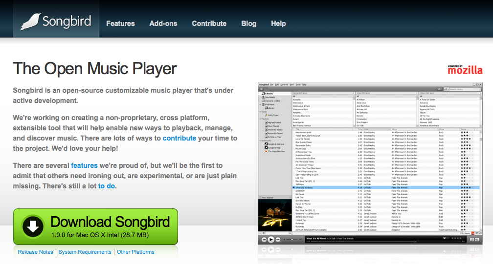 Songbird Home Page