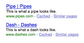 pipes vs dashes