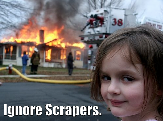 Disaster Girl Dares You To Ignore Scrapers