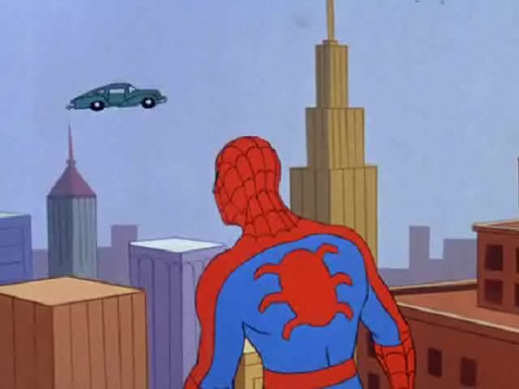 60s Spiderman Flying Car