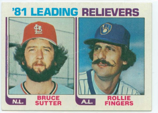 Bruce Sutter and Rollie Fingers Baseball Card